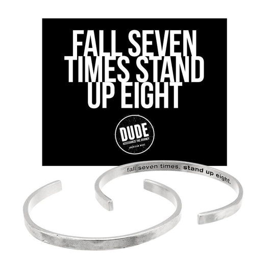 &quot;Fall Seven Times&quot; DUDE Cuff with FST Backer Card