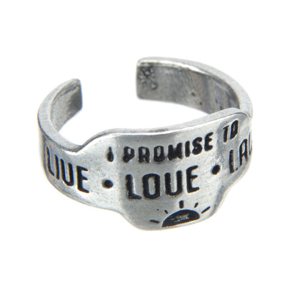 &quot;Live, Love, Laugh&quot; Promise Ring